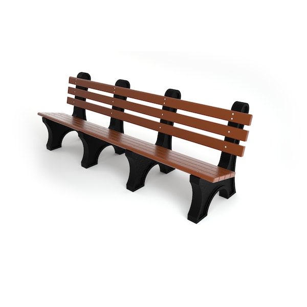 Brown 8' Comfort Park Avenue Bench